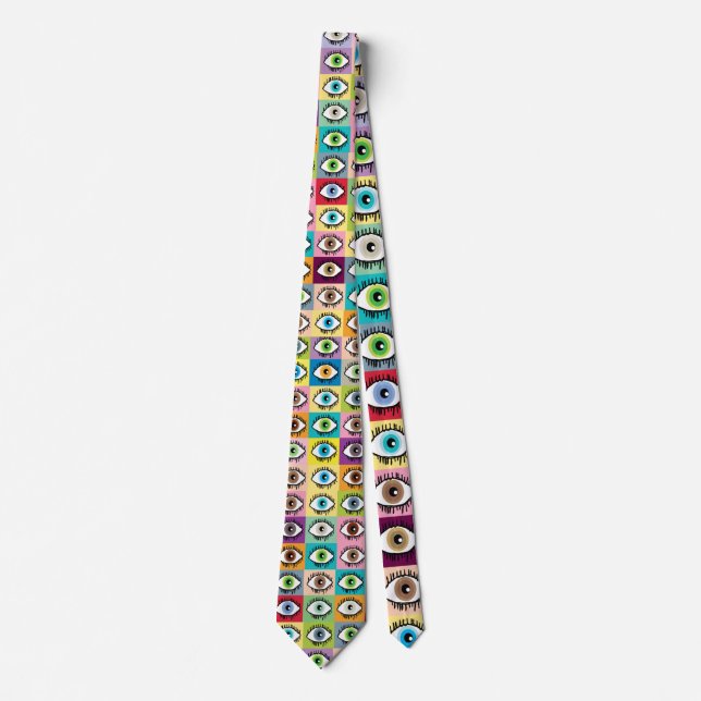 Eyes all seeing sight good looking zany quirky tie (Front)