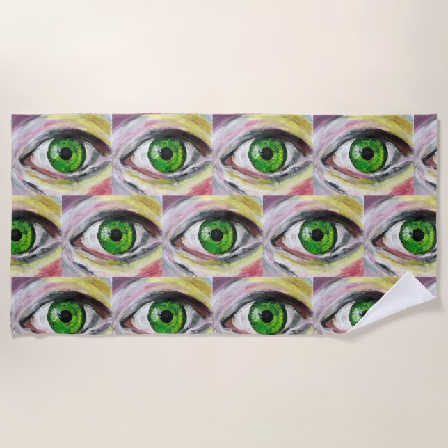 Eyes  beach towel (Front)