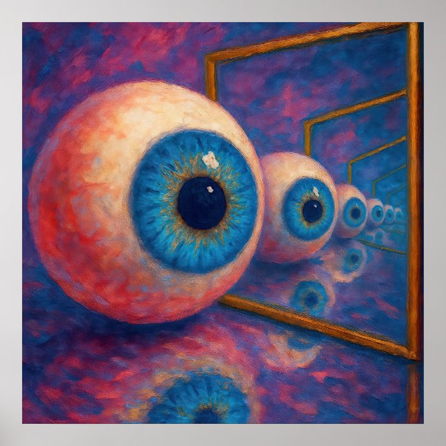 “Eyes Beyond Forever" - A Surreal Portrait Poster (Front)