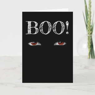 Eyes & "BOO" Halloween Greeting Card