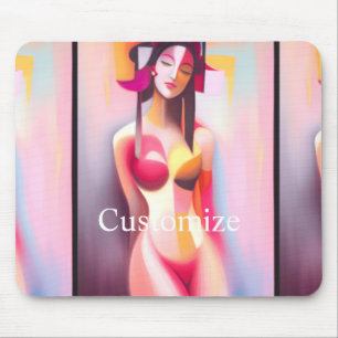 Eyes Closed Female Posing Thunder_Cove Mouse Mat