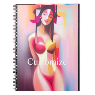 Eyes Closed Female Posing Thunder_Cove Notebook