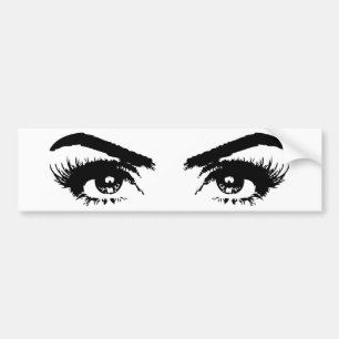Eyes, Eyebrows & Eyelashes Bumper Sticker