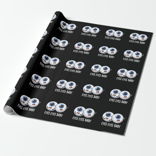 Eyes Eyes Baby Funny Ice Eyeballs Pun  Wrapping Paper (Unrolled)