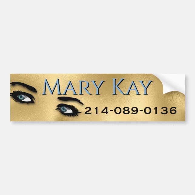 Eyes Gold Makeup  Bumper Sticker (Front)