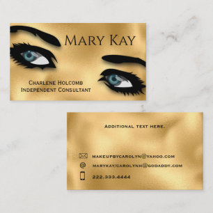 Eyes Gold Makeup  Business Card