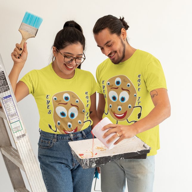 Eyes Have It Funny Kawaii Potato Unisex T-Shirt (Eyes Have It Funny Kawaii Potato Unisex T-Shirt)