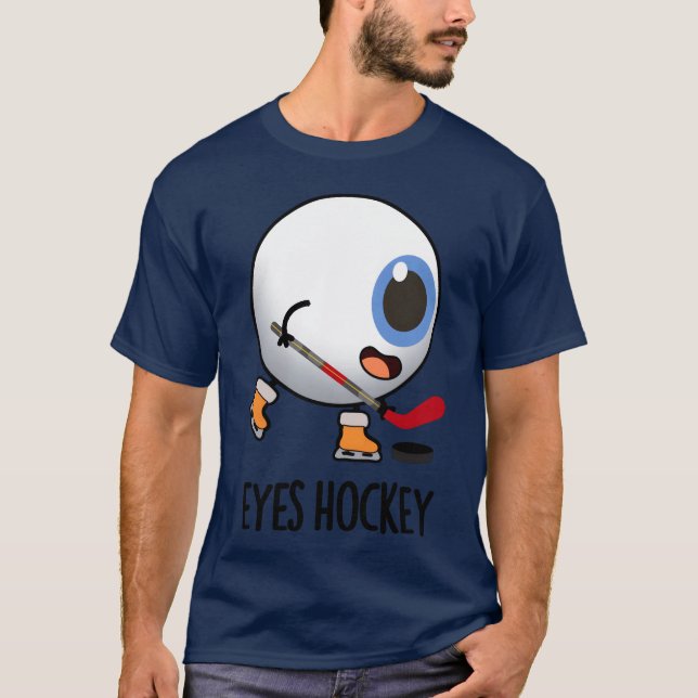 Eyes Hockey Funny Ice Hockey Sports boy T-Shirt (Front)