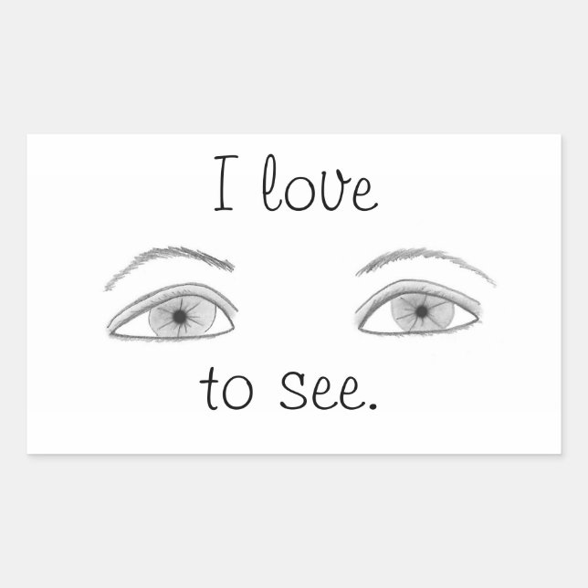 Eyes - I love to see, stickers (Front)