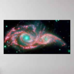Eyes in the sky NGC 2207 NASA Poster