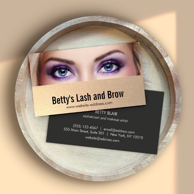 Eyes, Lashes and Brow Add Your Photo Business Card (Creator Uploaded)
