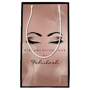 Eyes Lashes Blush Makeup Artist Rose Black Small Gift Bag