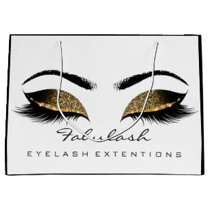 Eyes Lashes Makeup Glitter Beauty Chocolate Large Gift Bag