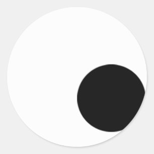 Eyes Looking Down Right Classic Round Sticker