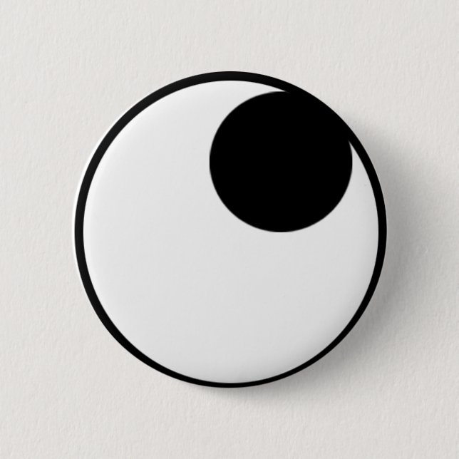 Eyes Looking Up Right 6 Cm Round Badge (Front)