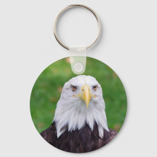Eyes of a Bald Eagle Key Ring