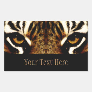 Eyes of a Tiger Personalised Rectangular Sticker