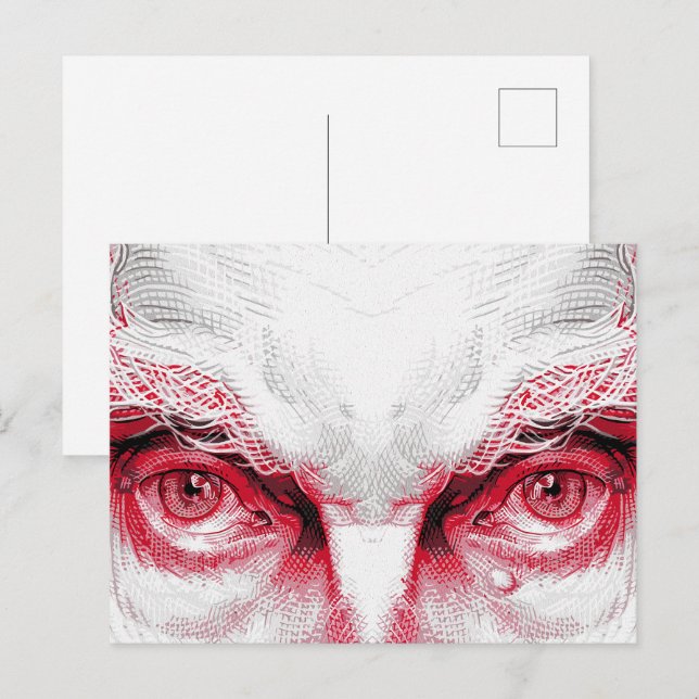 Eyes of Ancient Evil – Red Warning Postcard (Front/Back)