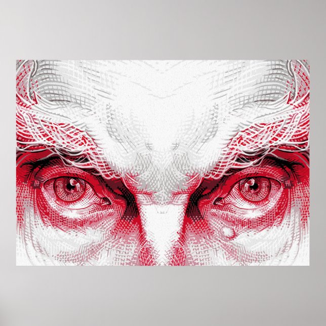 Eyes of Ancient Evil – Red Warning Poster (Front)