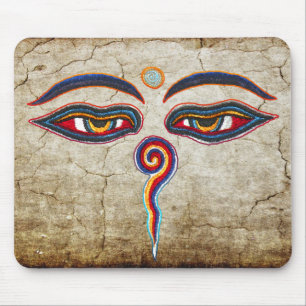 Eyes Of Buddha / Augen der Weisheit Mouse Mat