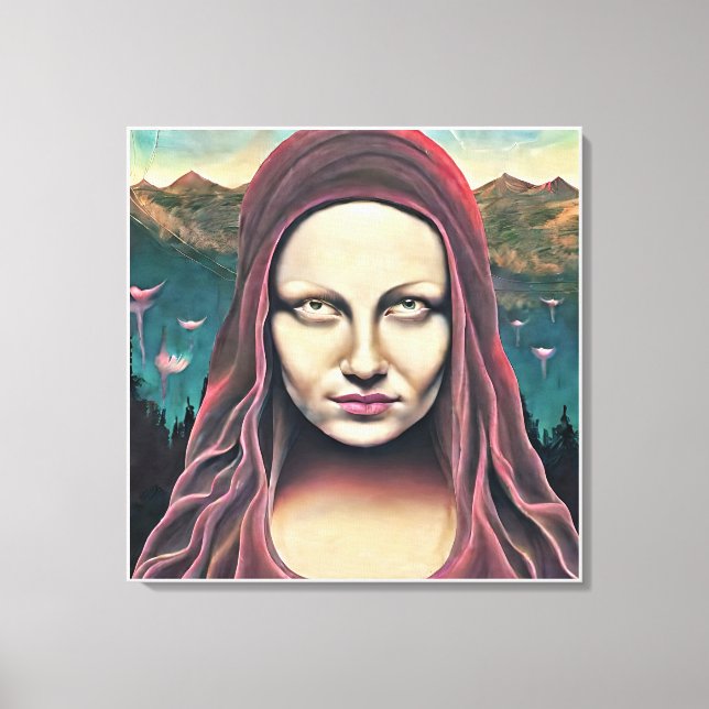 Eyes of mona lisa canvas print (Front)