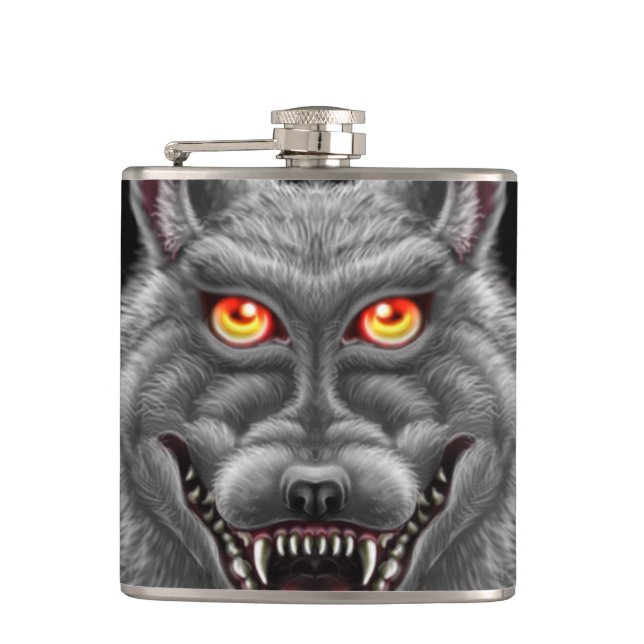 Eyes of the Beast Hip Flask (Front)