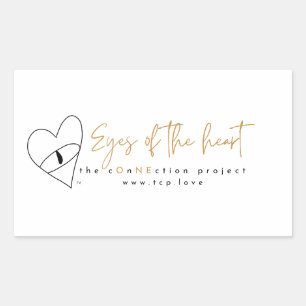 Eyes of the heart rectangle sticker