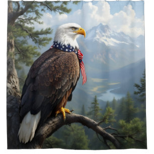 Eyes Of The Sky – Majestic Eagle Portrait Shower Curtain