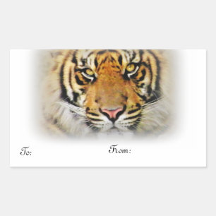 Eyes of the Tiger,Love_ Rectangular Sticker