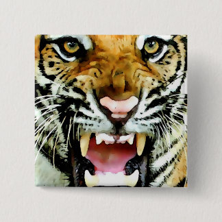 Eyes of Tiger 15 Cm Square Badge