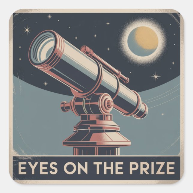 Eyes On The Prize Square Sticker (Front)