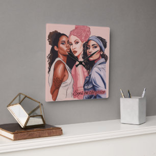 Eyes on the Prize Square Wall Clock