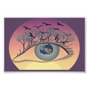 Eyes on the world, earth and environment - climate photo print