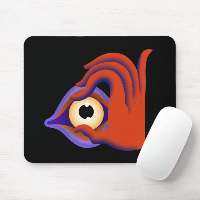 eyes open mouse mat (With Mouse)