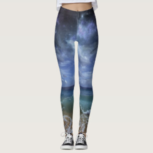 Eyes over the Ocean Beach Leggings