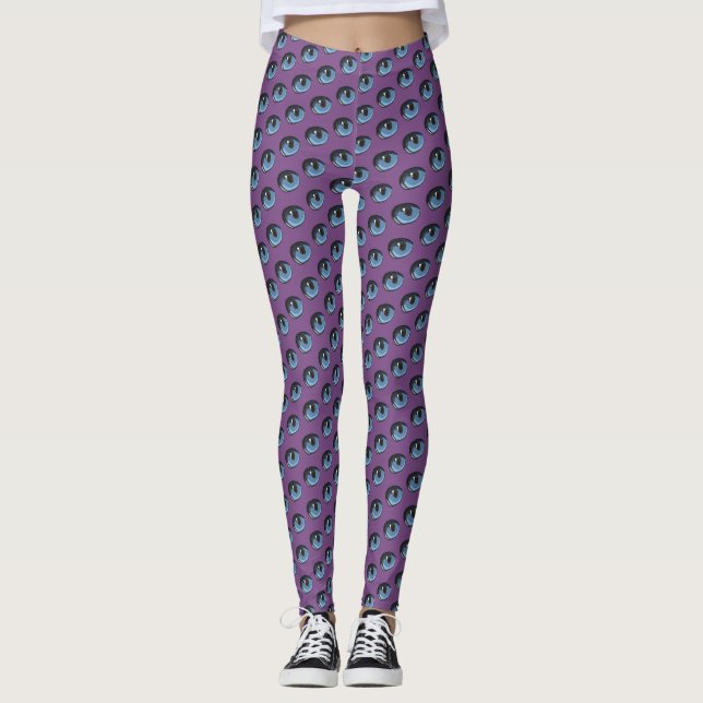 Eyes Pattern Custom Leggings (Front)