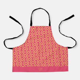 Eyes Peach Yellow Minimal Pattern Apron