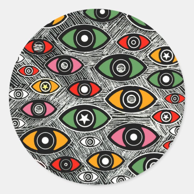 EYES Series Classic Round Sticker (Front)