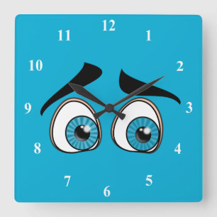 Eyes Square Wall Clock