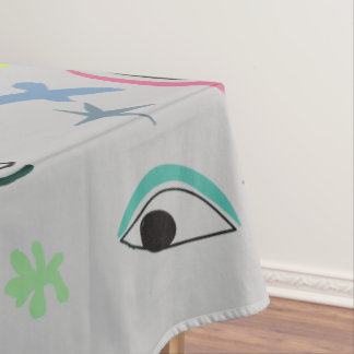 Eyes Stars Plants Modern Minimal Art Tablecloth
