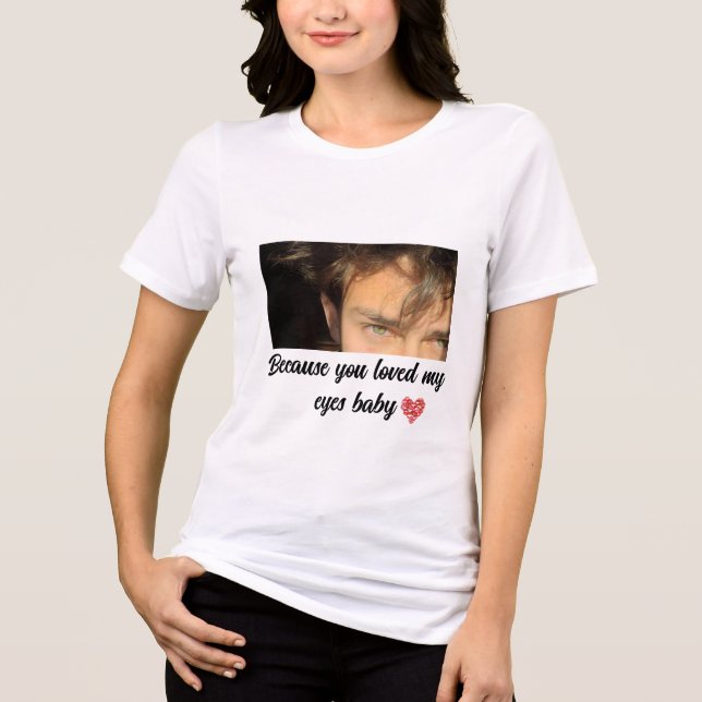 Eyes t-shirt gift  Tri-Blend shirt (Front)