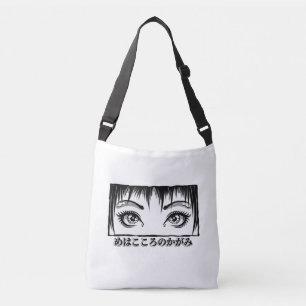 Eyes, The Window To The Soul, Manga Illustration Crossbody Bag