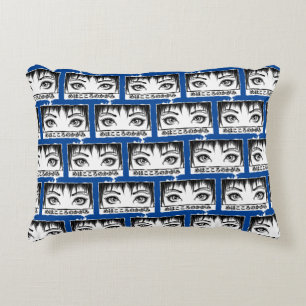 Eyes, The Window To The Soul, Manga Illustration Decorative Cushion