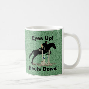 Eyes Up! Heels Down! Horse Jumper Coffee Mug