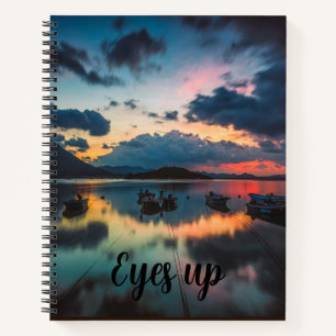 Eyes Up Inspirational   Sunset Reflection Journal