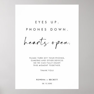 Eyes Up Phones Down Hearts Open Unplugged Ceremony Poster