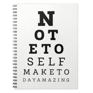 Eyesight Test Note To Self Make Today Amazing Notebook