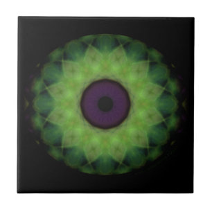 Eyesore Evil Eye Lime Mandala Tile