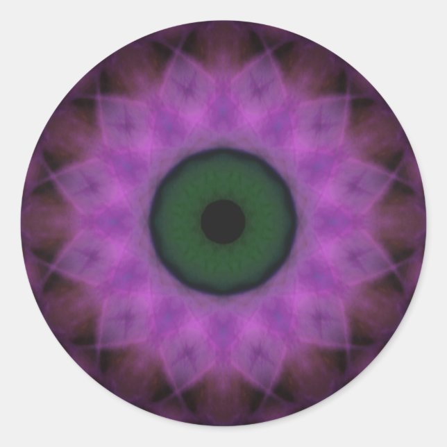 Eyesore Purple Evil Eye Classic Round Sticker (Front)