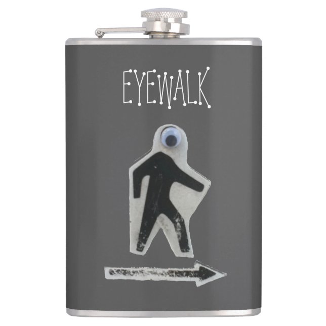 EyeWalk Vinyl Wrapped Flask (Front)